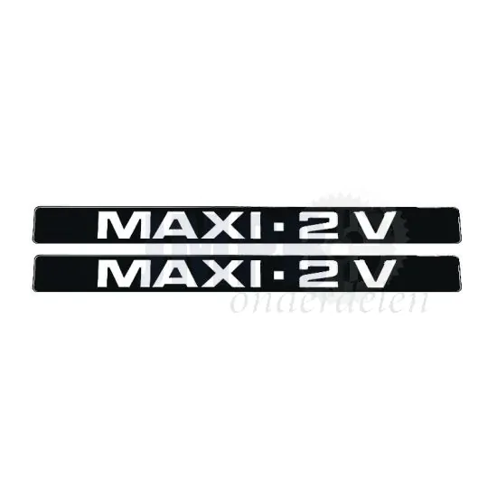 Stickerset Maxi - 2 V Zwart/Wit 225X22MM
