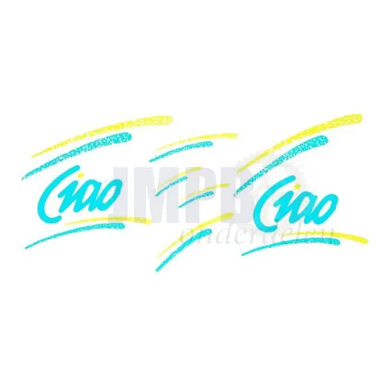Stickerset Vespa Ciao Groen/Geel