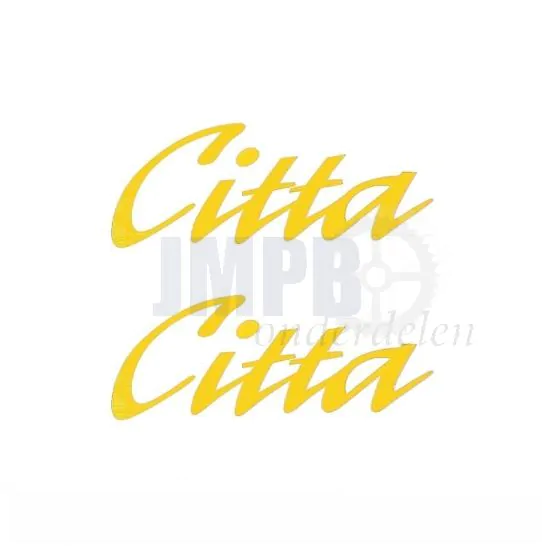 Stickerset Citta Woord Geel