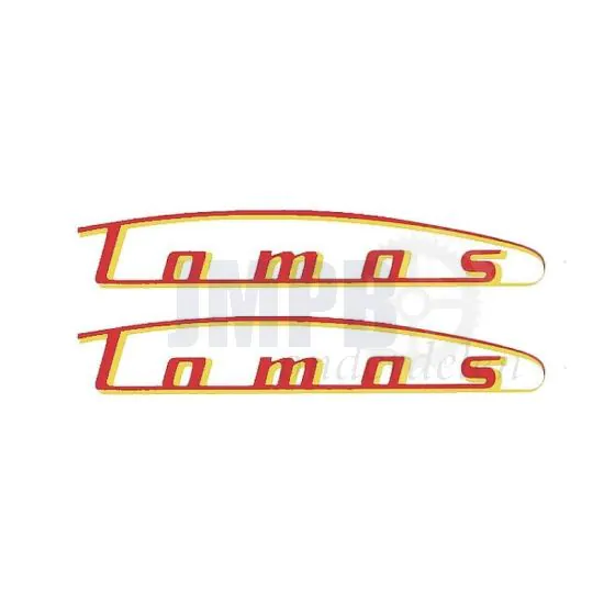 Stickerset Tank Tomos 2/3V Geel/Rood