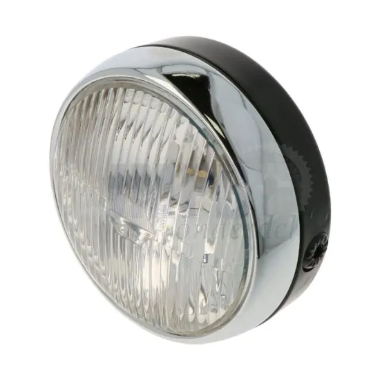 Koplamp Guia Zwart/Chroom 145MM