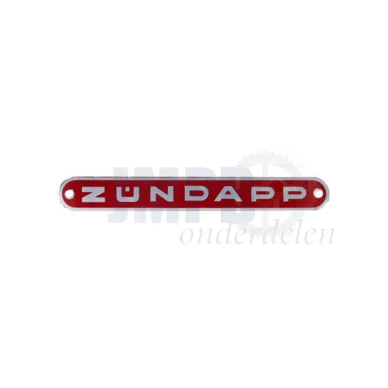 Embleem Zundapp Aluminium Rood