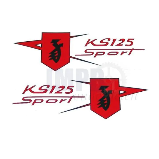 Stickerset Zundapp KS125 Rood/Zwart