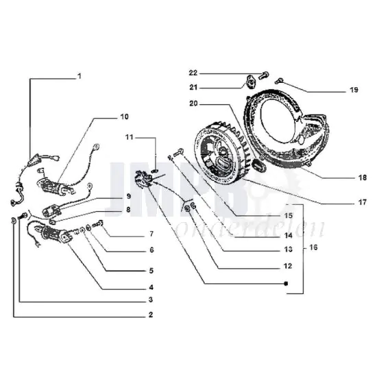 Ontsteking Gilera Citta Contactpunten
