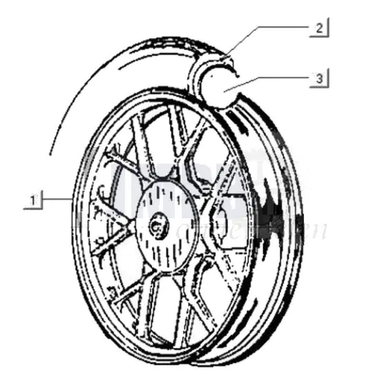 Achterwiel Gilera Citta