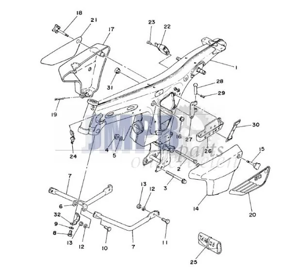 Frame / Zijdeksels Yamaha FS1 DX