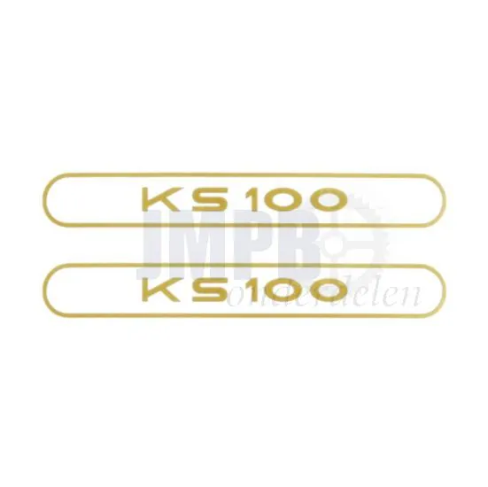Stickerset Tank Zundapp KS100 Goud