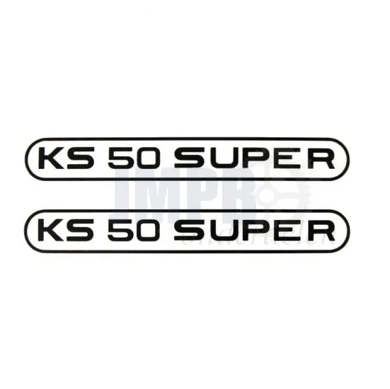 Stickerset Tank Zundapp KS50 Super Zwart