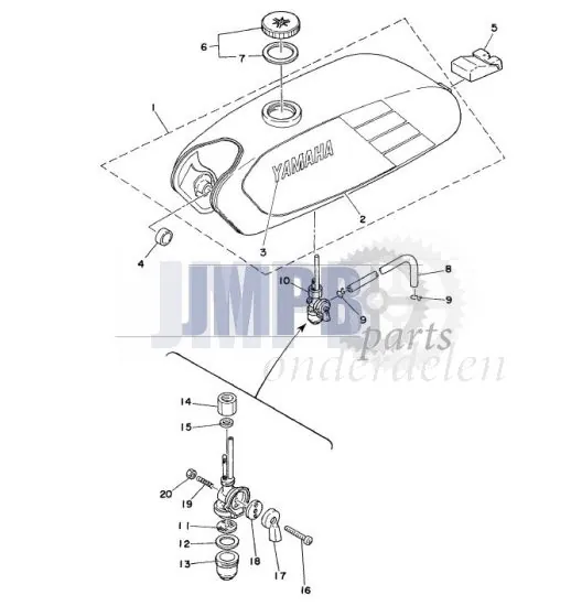 Benzinetank Yamaha FS1 DX