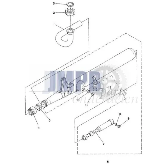Uitlaat Yamaha FS1 DX