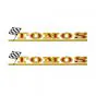 Stickerset Tank Tomos Finish vlag Geel/Rood