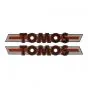 Stickerset Tank Rood/Zilver Tomos 4L