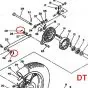 Splitpen Stabilisatiestang / Rempedaal Yamaha FS1/DT Origineel