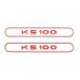 Stickerset Tank Zundapp KS100 Rood