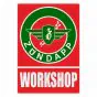 Workshop Sticker Zundapp Rood/Groen Engels