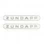 Stickerset Tank Zundapp Woord Zilver