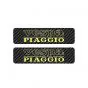Tankstickers Vespa Piaggio Carbon/Geel