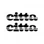 Stickerset Citta Striped Zwart 9CM 2 Stuks