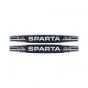 Tankstickerset Sparta Zwart/Chroom