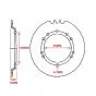 Achtertandwiel Peugeot 103 43 Tands 94MM 10 gaats