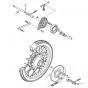 Achterwielas Yamaha DT/RD/FS1