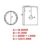 Zuiger 38.98MM (E) Barikit Zundapp Dubbele Blokveer