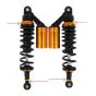 Schokbrekerset Zwart/Goud Sport 320MM