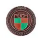 Embleem Sticker Puch Logo Metaal Brons/Groen 47MM