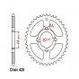Achtertandwiel Klein Gat Yamaha 50 Tands - DT50