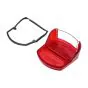 Achterlichtglas Varkenssnuit Rood met Rubber