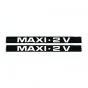 Stickerset Maxi - 2 V Zwart/Wit 225X22MM
