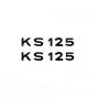 Stickerset Tekst Zundapp KS125 Zwart