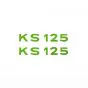 Stickerset Tekst Zundapp KS125 Groen