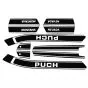 Stickerset Puch Montana/Nevada Zwart/Wit