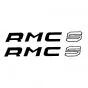 Accubakstickers RMC-S Zwart/Wit 2 Stuks