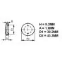 Afdichtrubber Zwart 38.2 X 43.3MM