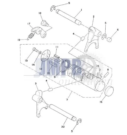 Schakelvorken Yamaha FS1 DX