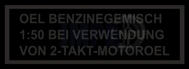 Sticker tank mengsmering klein transparant duits