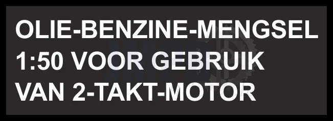 Sticker tank mengsmering klein Zwart NL